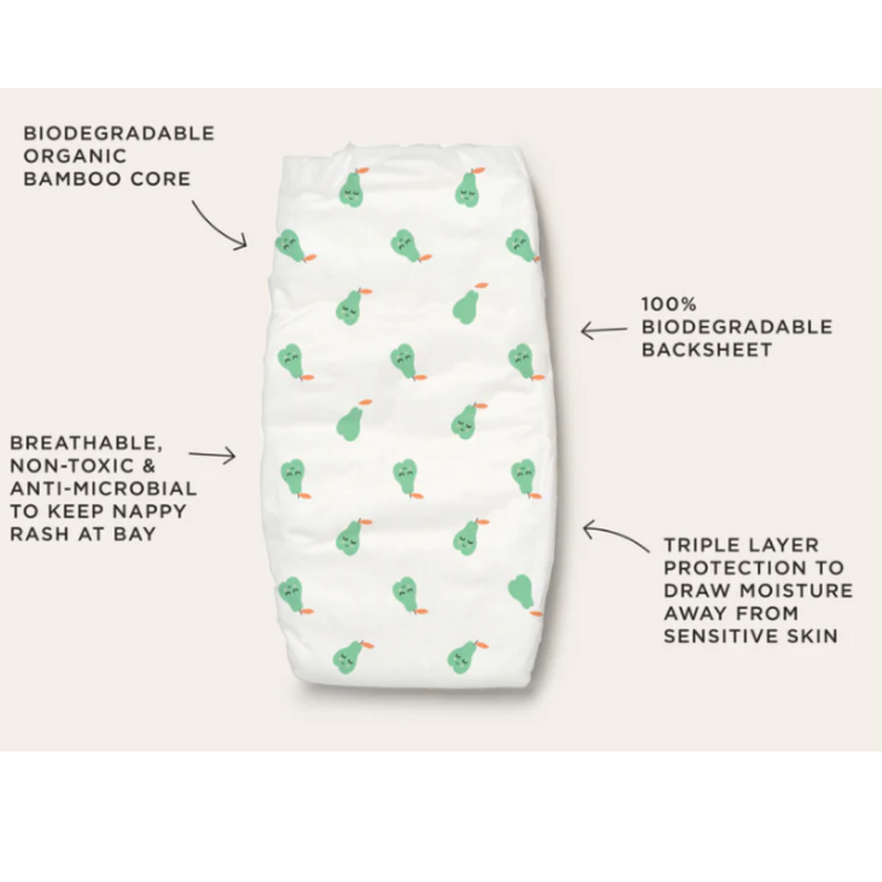 Tooshies Disposable Nappies with Organic Bamboo