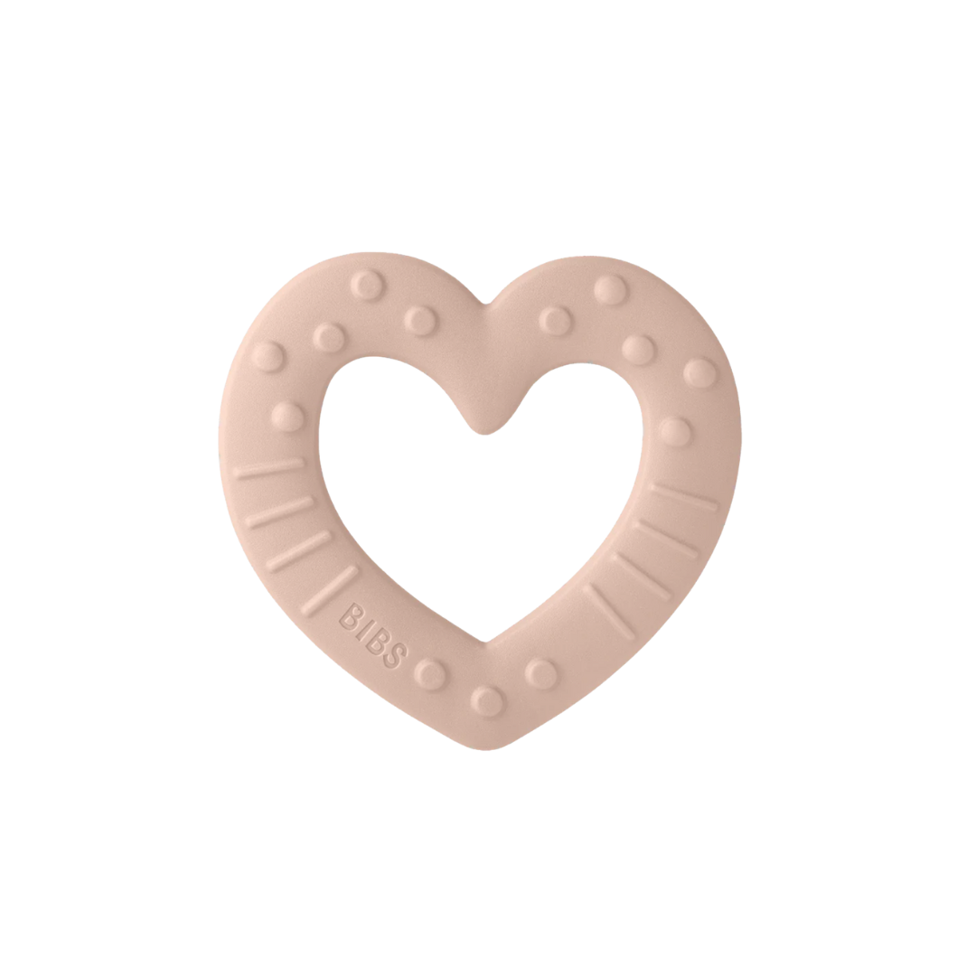 BIBs Baby Bitie Heart Teether - Blush