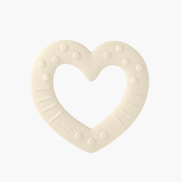 BIBs Baby Bitie Heart Teether - Ivory