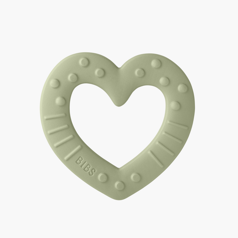 BIBs Baby Bitie Heart Teether - Sage